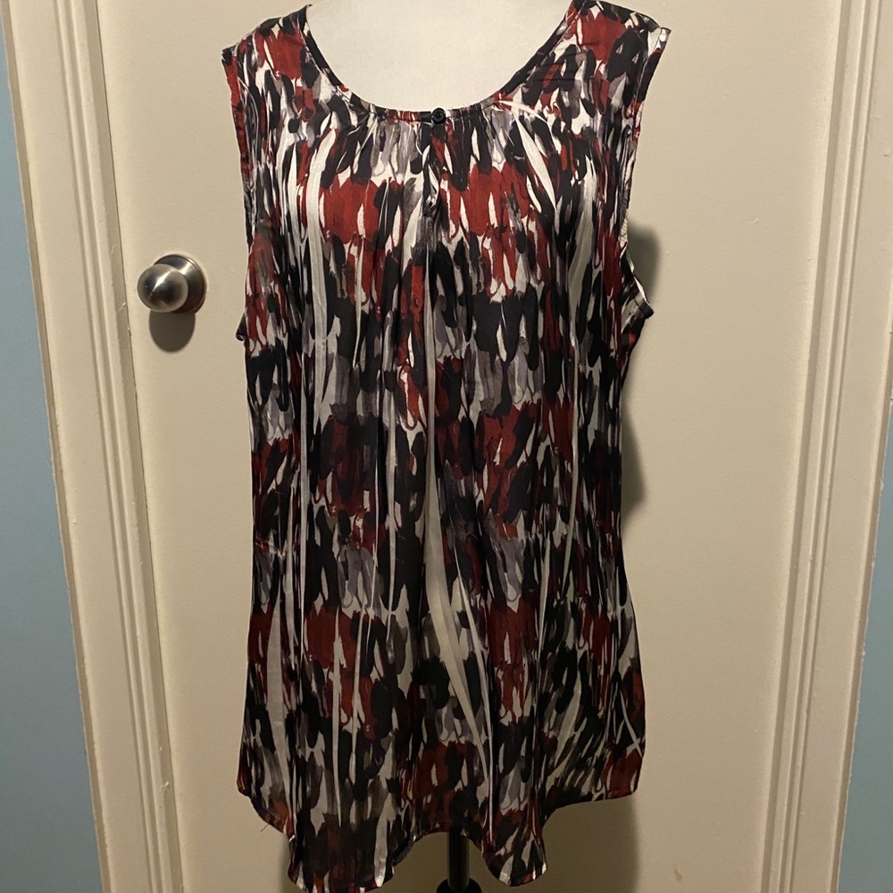 ADDITION ELLE SLEEVELESS PLEATED TOP - Picture 2 of 13